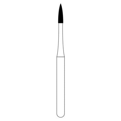 NTI Diamond Bur, FG, Flame, #889-010, 1.0 mm, Coarse, Green, 5/Pk, C889-010 thumbnail 12