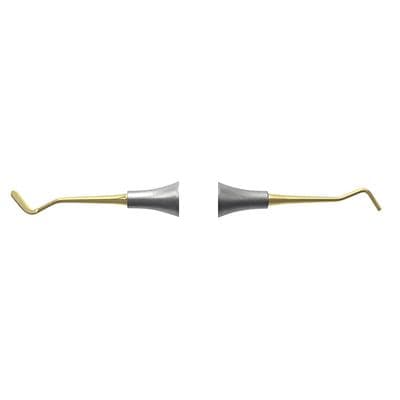 Nordent Composite Placement Instrument, Double-Ended, #3T Paddle/Condenser, Titanium Nitride Coated, DuraLite Round Handle, REPFI3T thumbnail 9