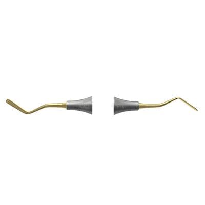 Nordent Composite Placement Instrument, #4T Double Paddle, Titanium Nitride Coated, DuraLite Round Handle, Double End thumbnail 7