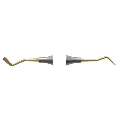 Nordent Composite Placement Instrument, Double End, Double Paddle #5T, Titanium Nitride Coated, DuraLite Round Handle, Stainless Steel, REPFI5T thumbnail 7