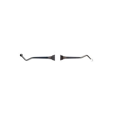 Nordent Excavator #4 (20), Double-End Spoon, 2.4 mm Tip, 6 mm Shank, 50° Angle, Standard Handle, Stainless Steel, REC4 thumbnail 2