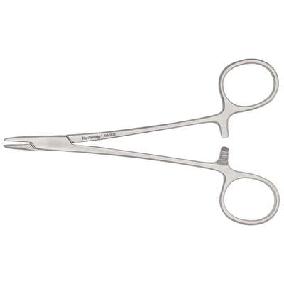 Hu-Friedy Hegar-Baumgartner Needle Holder, 14 cm (5.5"), Tungsten Carbide Serrated Straight Tips, Ring Handle, 100218 thumbnail 8