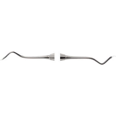 Nordent Sickle Scaler #204S, Posterior, Double End, DuraLite Hexagonal Handle, Stainless Steel, 1/Pkg thumbnail 6