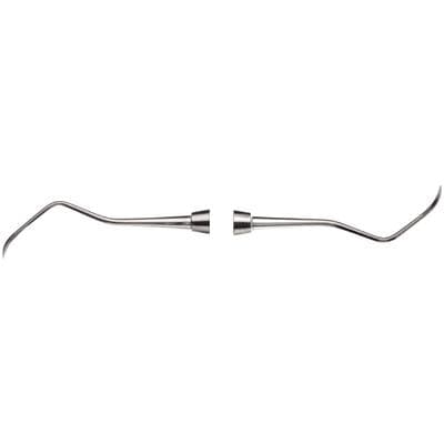Nordent Classic Scalette, Posterior #N135, Double-End, DuraLite ColorRings Handle, Stainless Steel, CESCN135 thumbnail 7
