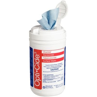 Opti-Cide3 Surface Disinfectant Wipes, 6" x 10", 100/Canister, DOCW06-100 thumbnail 12