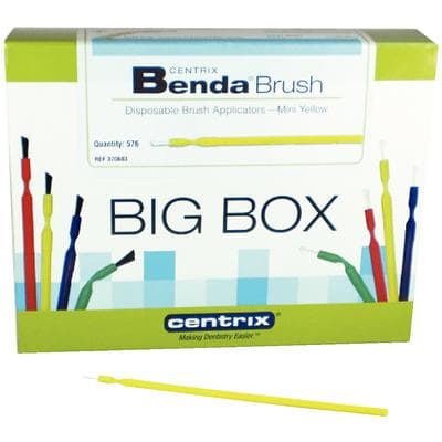Benda® Brush Mini Single-Ended Disposable Applicators, Fine Point, Yellow, Big Box of 576, 370603 thumbnail 10