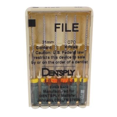 Dentsply Maillefer K-File Stainless Steel, Size #70, 31mm, Green, 6/Pk, #671172 thumbnail 8