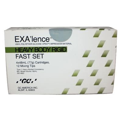 EXA'lence VPES Impression Material Refill, Heavy Body Rigid, Fast Set, 48 mL Cartridges, Green, 4/Pk, 137104 thumbnail 14
