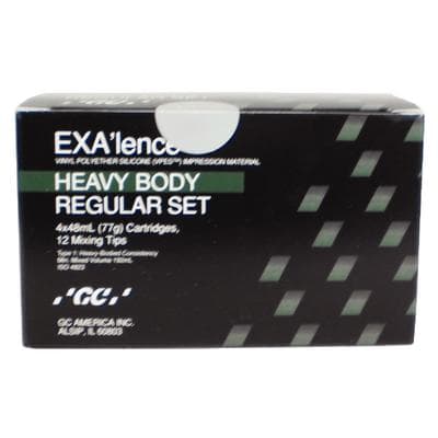 EXA'lence VPES Impression Material Refill, Heavy Body, Regular Set, 48 mL Cartridges, Dark Green, 4/Pkg with 12 Mixing Tips, 137004 thumbnail 15