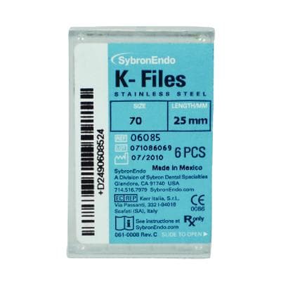 Kerr SybronEndo Stainless Steel K-Files, 25 mm, #70, Green, 6/Pk, 06085 thumbnail 16