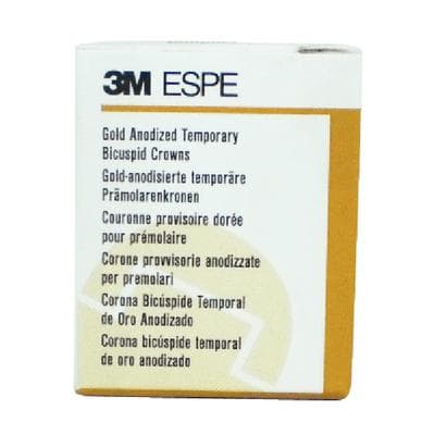 3M Gold Anodized Temporary Bicuspid Crown, Lower Right First Bicuspid, Size 0, 5/Box, 940540 thumbnail 10