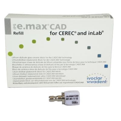 IPS e.max CAD HT CEREC/inLab Milling Block, Shade A1, Size I12, 5/Pkg thumbnail 14