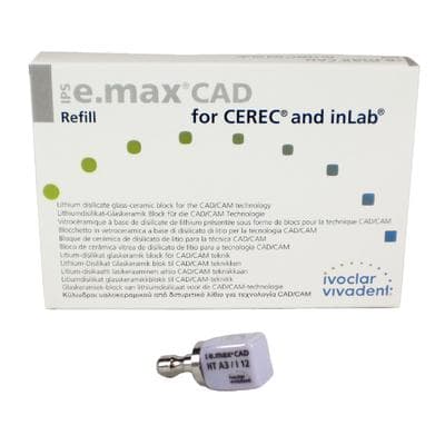 IPS e.max CAD HT CEREC/inLab Milling Blocks, Size I12, Shade A3, 5/Box thumbnail 13