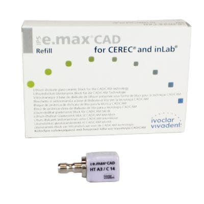 IPS e.max CAD HT CEREC/inLab Milling Blocks, High Translucency, Shade A3, Size C14, 5/Box thumbnail 14