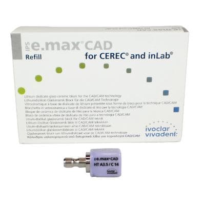 IPS e.max CAD HT (High Translucency) Lithium Disilicate Milling Blocks, Size C14, Shade A3.5, 5/Box thumbnail 14