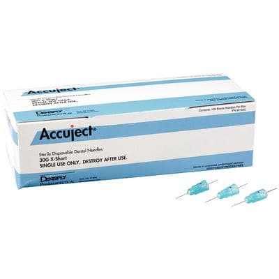 Accuject Disposable Dental Needles, Plastic Hub, 30 Gauge, Extra Short (12mm), Blue, 100/Box, 901005 thumbnail 21