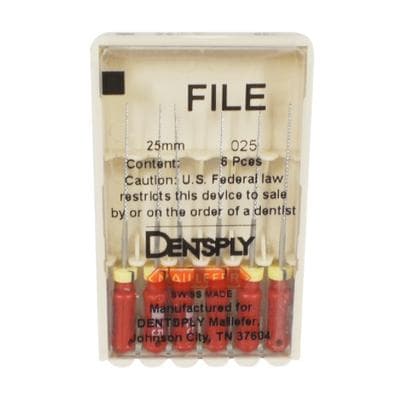 Dentsply Maillefer K-File, Stainless Steel, 25 mm, #25, Red, 6/Pk, 671134 thumbnail 14