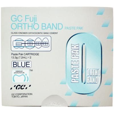 GC Fuji ORTHO BAND Paste Pak Refill, Blue Resin-Modified Glass Ionomer Orthodontic Band Cement, 2 x 13.3 g (7.2 ml) Cartridges & Mixing Pad, 001888 thumbnail 24