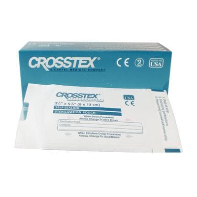 Crosstex Duo-Check Self-Seal Sterilization Pouches, 3-1/2" x 5-1/4", Blue Film, 200/Box, SCXS thumbnail 22