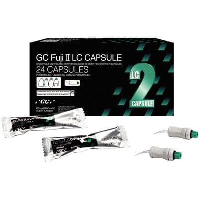 GC Fuji II LC Light-Cure Resin-Reinforced Glass Ionomer Restorative Capsules, Dark Shade Assortment (A3.5, A4, B3, B4, C4), 24/Pk, 425020 thumbnail 19