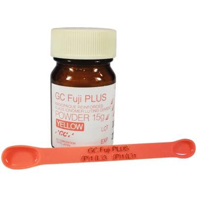 GC Fuji PLUS Resin-Reinforced Glass Ionomer Luting Cement, Powder Refill, 15 g Bottle, Yellow, 431012 thumbnail 23