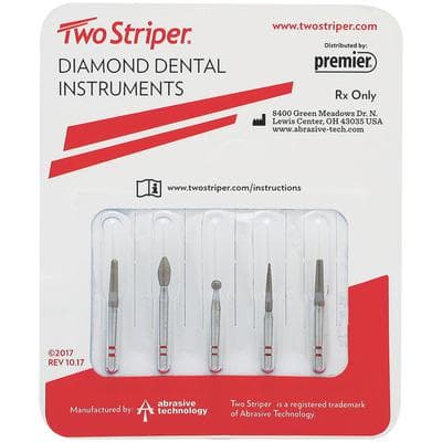 Two Striper® ShortCut™ Skooter™ Diamond Bur FGSS, Acorn, #T1 S, Medium, 2.8 mm, Pkg/5, 2015903 thumbnail 9