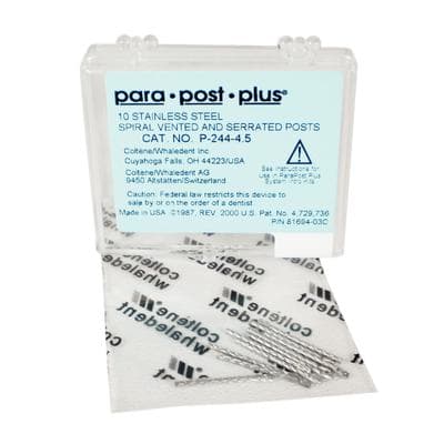 ParaPost Plus Stainless Steel Endodontic Posts, Size 4.5, .045" (1.14 mm), Blue, 10/Pk, P244-4.5 thumbnail 17