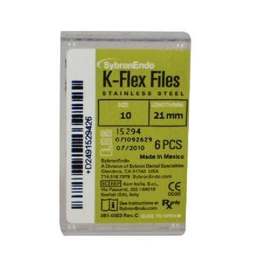 K-Flex Stainless Steel Hand Files, 21 mm, #10, Purple, 6/Pk, 15294 thumbnail 24