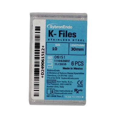 Kerr K-Files, Stainless Steel, 30 mm, #10, Purple, 6/Pk, 06151 thumbnail 22
