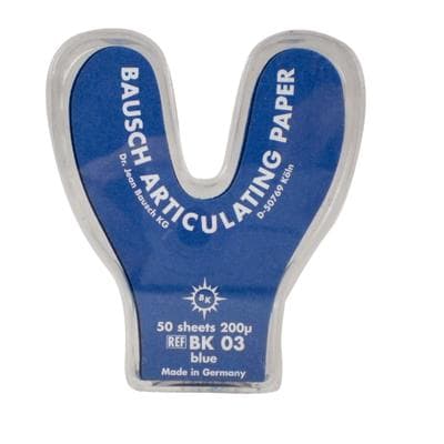 Bausch Articulating Paper, Horseshoe, 200 Microns (0.008"), Blue, 50 Sheets/Box, BK-03 thumbnail 16