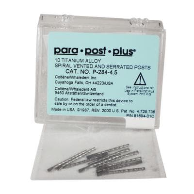 ParaPost Plus Titanium Endodontic Posts, Size 4.5, .045", Blue, 10/Pk, P284-4.5 thumbnail 12