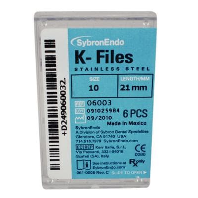 Kerr K-Files, Stainless Steel, 21 mm, #10, Purple, 6/Pk, 06003 thumbnail 22