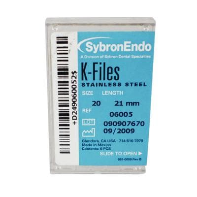 Kerr K-Files, Stainless Steel, 21 mm, #20, Yellow, 6/Pkg, 06005 thumbnail 22
