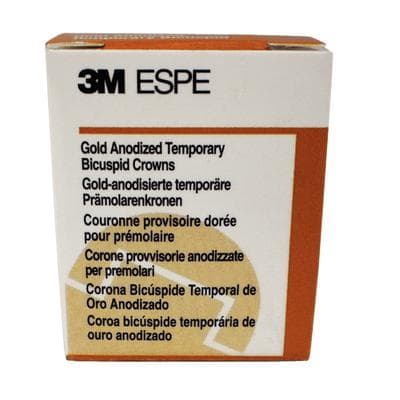 3M Gold Anodized Temporary Bicuspid Crown, Lower Left First Bicuspid, Size 6, 5/Box, 940536 thumbnail 9