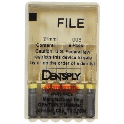Dentsply Maillefer K-Files, Stainless Steel, #08, 21mm, Grey, 6/Pk, 671100 thumbnail 16