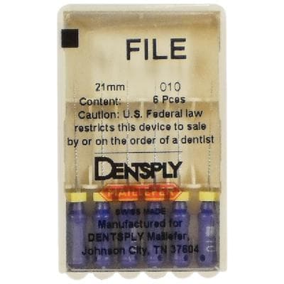 Dentsply Maillefer K-File, Stainless Steel, 21 mm, #10, Purple, 6/Pk, 671101 thumbnail 10