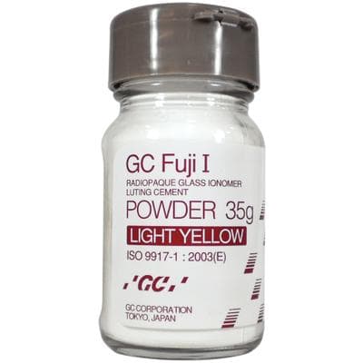 GC Fuji I Glass Ionomer Luting Cement, Powder Refill, Light Yellow, 35 g Bottle, 901008 thumbnail 19