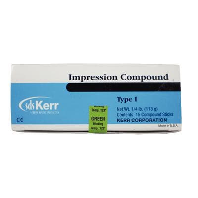 Kerr Impression Compound Sticks, Green, Type 1, 1/4 lb, 15/Pkg, 00444 thumbnail 20