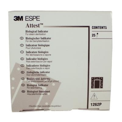 3M Attest Biological Indicator 1262P, Steam Sterilization, 48-Hour Readout, Brown Cap, 25/Box thumbnail 22