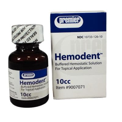 Hemodent Topical Hemostatic Solution, Buffered Aluminum Chloride, Epinephrine-Free, 10 cc Bottle, 9007071 thumbnail 18