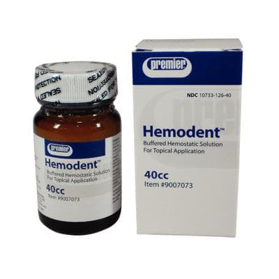 Hemodent Topical Hemostatic Solution, Buffered Aluminum Chloride, Epinephrine-Free, 40 cc Bottle, 9007073 thumbnail 17