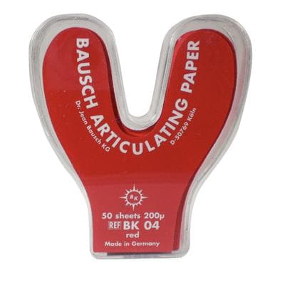 Bausch Articulating Paper, 200 Micron, Horseshoe, Red, 50 Sheets, Plastic Dispenser, BK-04 thumbnail 15