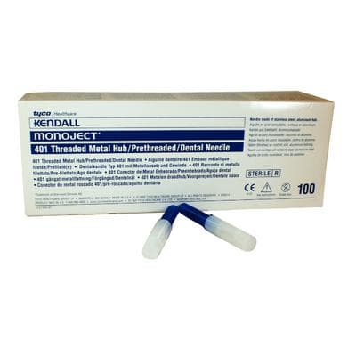 Monoject #401 Metal Hub Dental Needles, 30 Gauge Extra Short, Blue, 100/Box, 8881401171 thumbnail 12