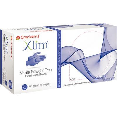 Cranberry Xlim® Powder-Free Nitrile Exam Gloves, Extra Large, Dark Blue, 100/Box, CR3129 thumbnail 14