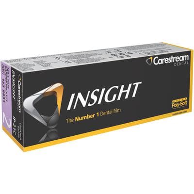 Carestream INSIGHT IP-21C Size 2 Periapical Intraoral X-Ray Film, Single Film, Super Poly-Soft Packets with ClinAsept Barrier, F-Speed, 100/Box, 1539931 thumbnail 11