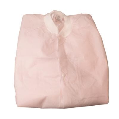 Extra-Safe Light Pink Lab Jacket, X-Large, Latex-Free, Fluid Resistant, AAMI Level 3, 10/Pk thumbnail 5