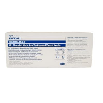 Monoject 401 Metal Hub Disposable Needles, 25 Gauge Long, Red, 100/Box, 8881401031 thumbnail 12