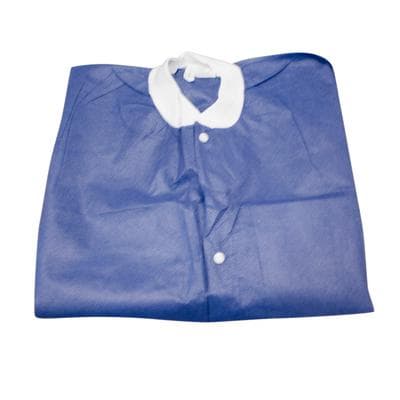 Extra-Safe Knee Length Lab Coat, Blueberry, Large, Latex-Free, AAMI Level 3, 10/Pk, 3660BBL thumbnail 7