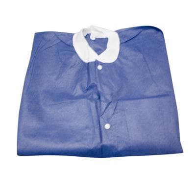 Extra-Safe Hip Length Lab Jacket, Blueberry, 2XL, SMS, AAMI Level 3, Latex-Free, 10/Pk, 3630BBXXL thumbnail 4
