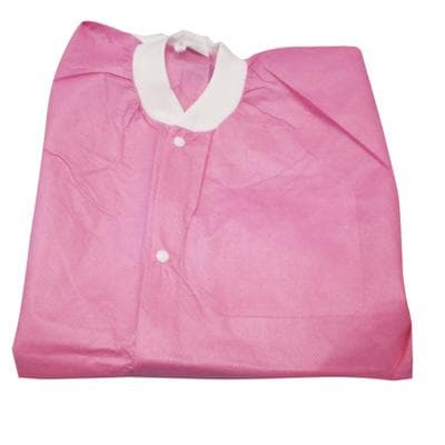 Extra-Safe Hip-Length Lab Jacket, AAMI Level 3, Raspberry, Large, Latex-Free, 10/Pack, 3630RBBL thumbnail 6